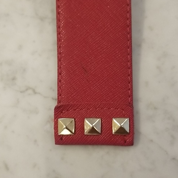 Michael Kors Red Leather Belt (M) - Picture 3 of 4